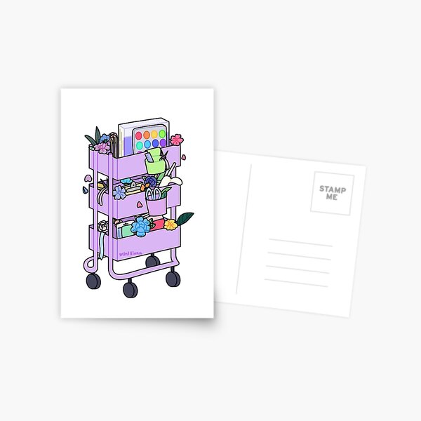 Lavender Craft Cart Sticker for Sale by mintiiluna