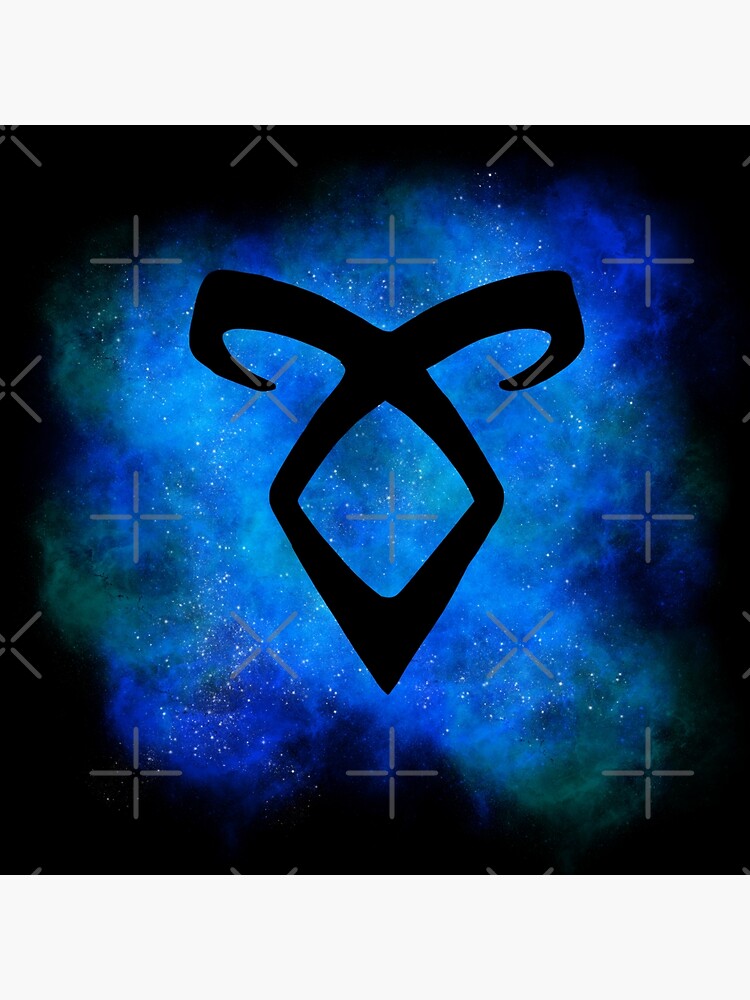 Discover Blue Galaxy Angelic Rune Premium Matte Vertical Poster