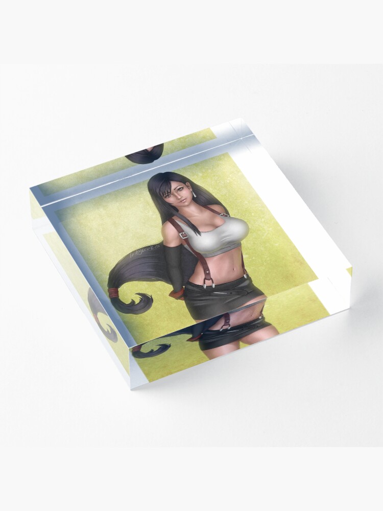 Alternate view of Yellow Victory Pose Acrylic Block