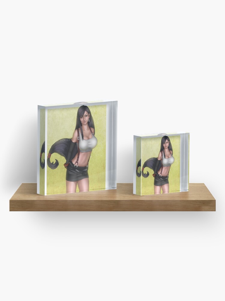 Alternate view of Yellow Victory Pose Acrylic Block