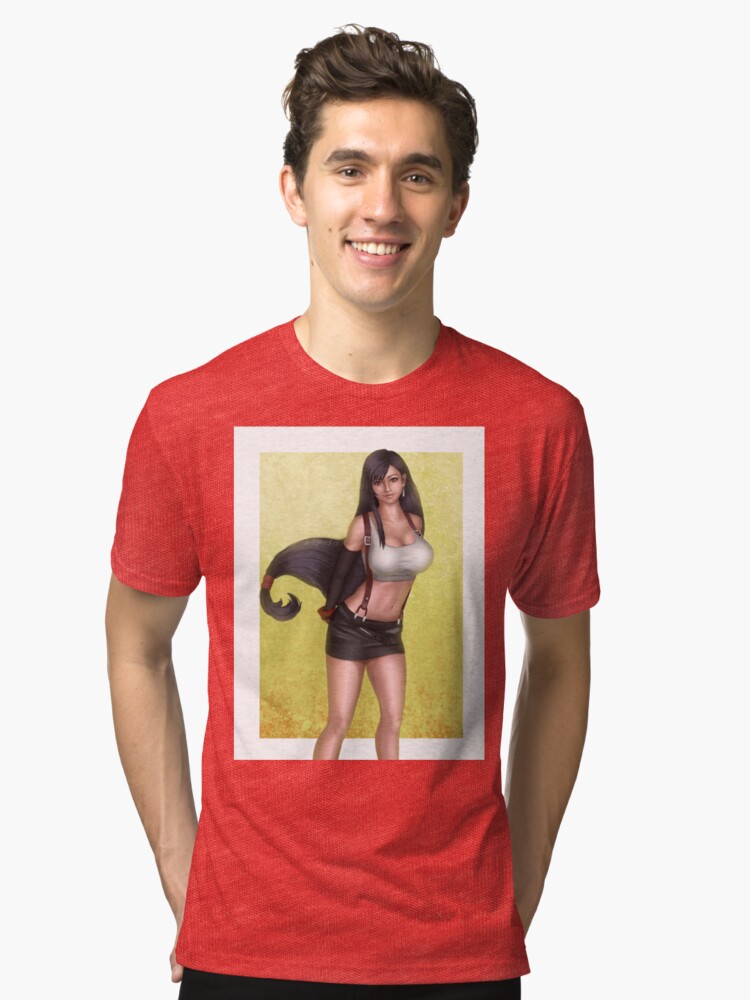 Alternate view of Yellow Victory Pose Tri-blend T-Shirt