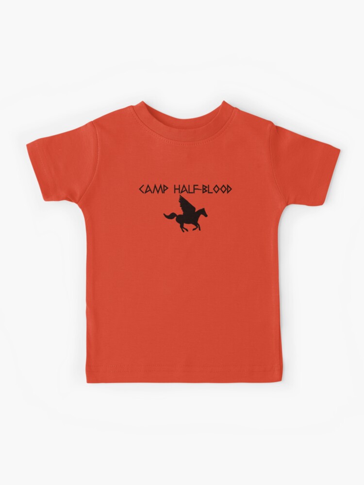 Camp Half Blood Kids T-Shirt Orange Pegasus Percy Jackson Greek