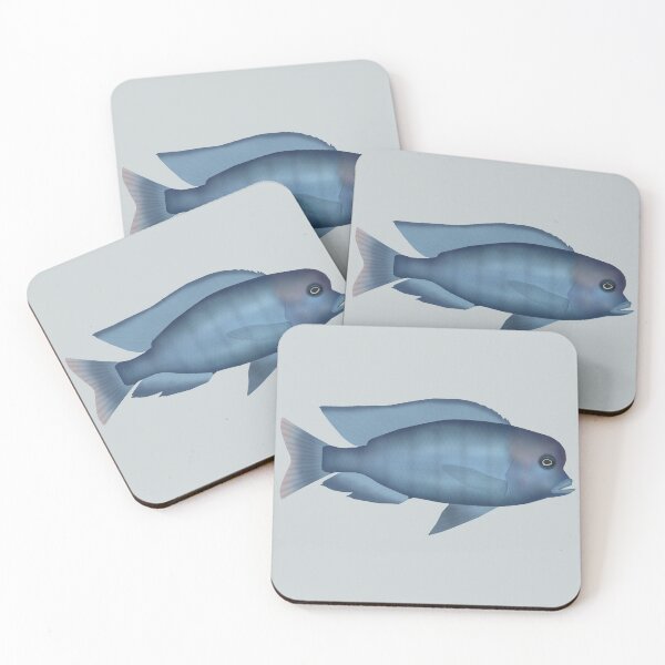 Item preview, Blue Dolphin Cichlid designed and sold by fishfolkart.