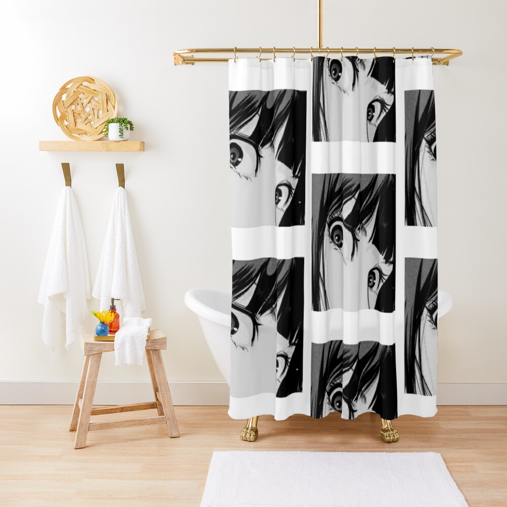 Anime Manga Girl Eyes Shower Curtain By 45seals Redbubble 9110