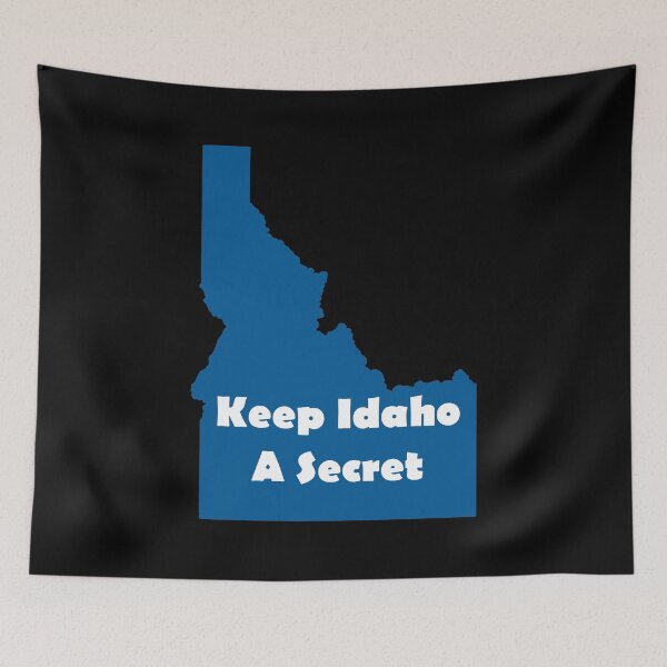 Item preview, Keep Idaho a secret - blue designed and sold by ScapegoatPrints.