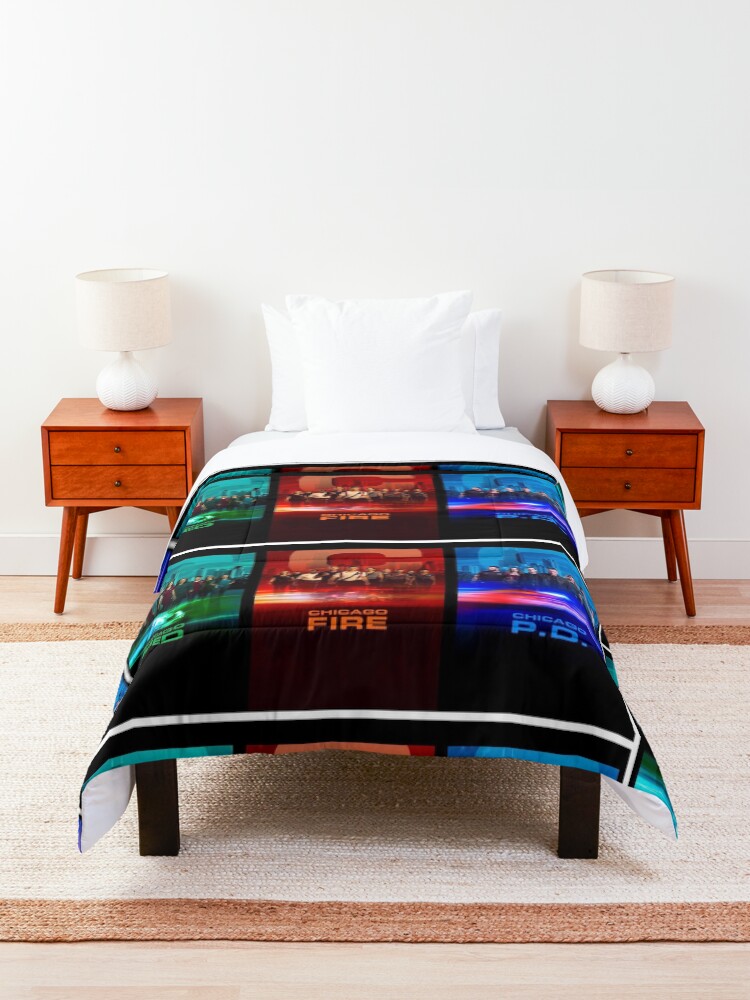 Alternate view of Chicago fire med PD Chicago one Comforter