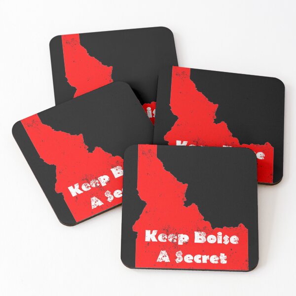 Item preview, Keep Boise a secret - red grunge designed and sold by ScapegoatPrints.