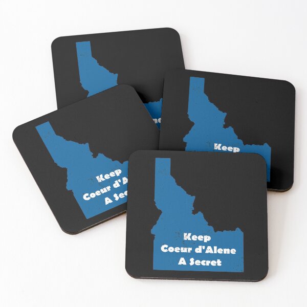 Item preview, Keep Coeur d'Alene a secret - blue grunge designed and sold by ScapegoatPrints.