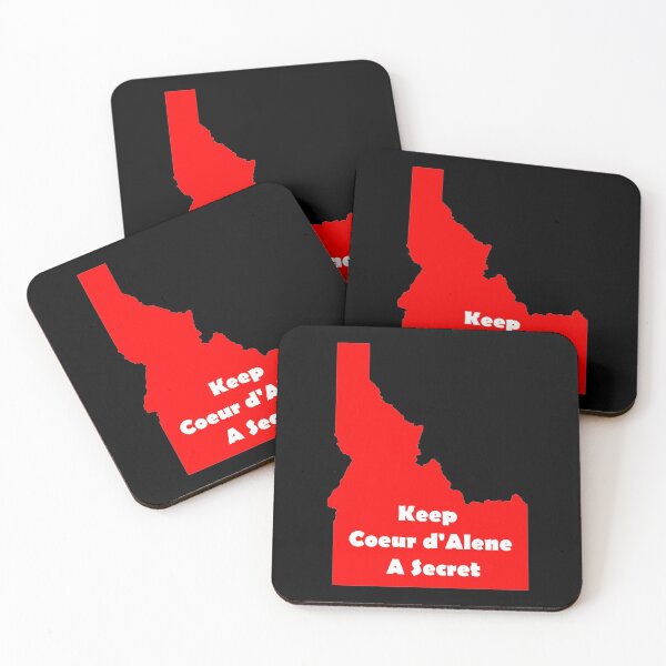 Item preview, Keep Coeur d'Alene a secret - red designed and sold by ScapegoatPrints.