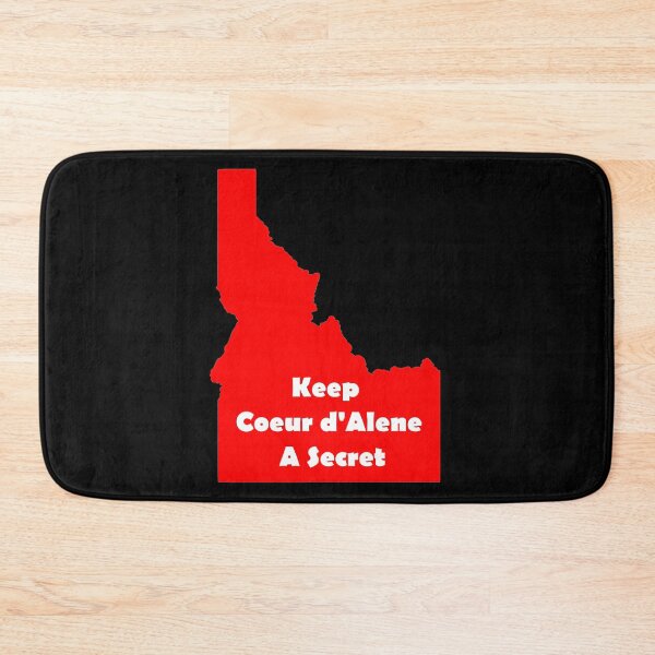 Item preview, Keep Coeur d'Alene a secret - red designed and sold by ScapegoatPrints.