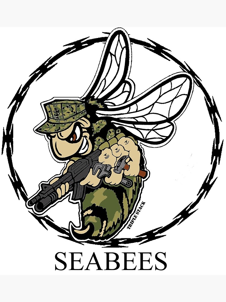 Nwu Seabee Poster For Sale By Gotucoveredart Redbubble 