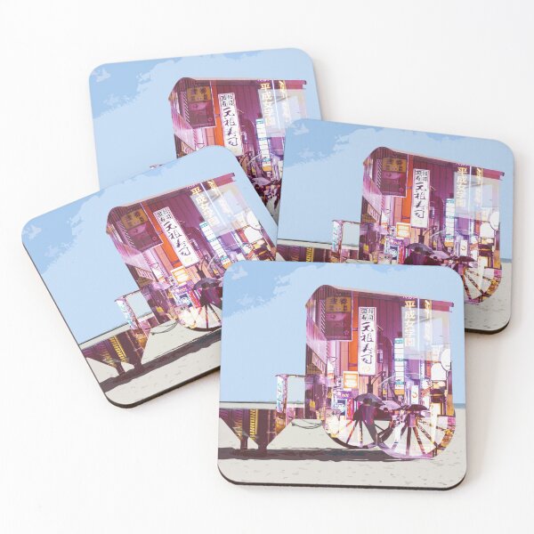 Item preview, Traditional Beach Changing Hut vs Neon Tokyo Street Collage designed and sold by SeanMcArthur.