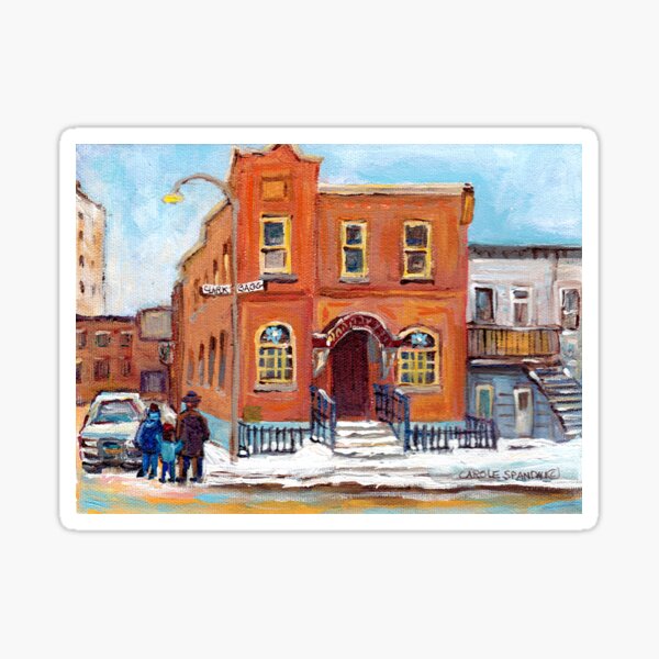 Item preview, BAGG SYNAGOGUE MONTREAL WINTER SCENE CANADIAN ART CAROLE SPANDAU designed and sold by Carole  Spandau.
