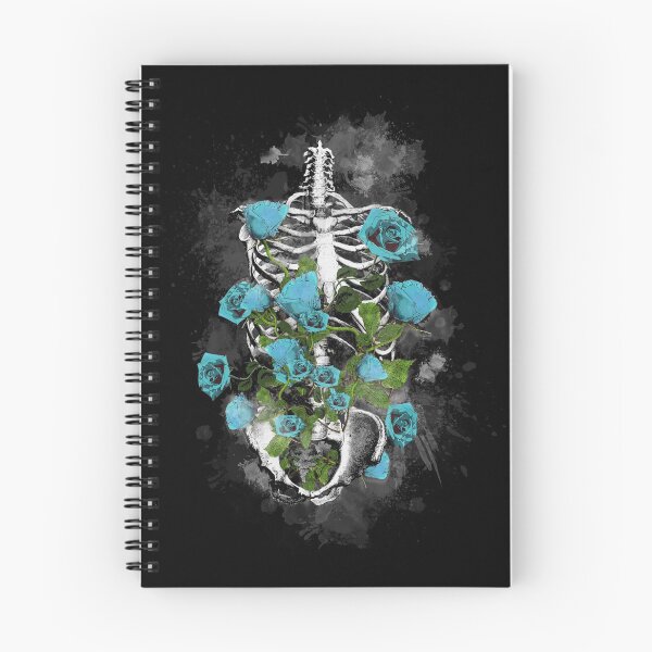Item preview, Bones and Botany, rib cage, Anatomy, ribcage, skeleton light blue roses designed and sold by Collagedream.