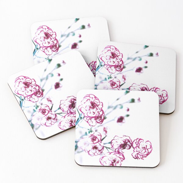 Item preview, Red and white carnation flowers designed and sold by lena-maximova.
