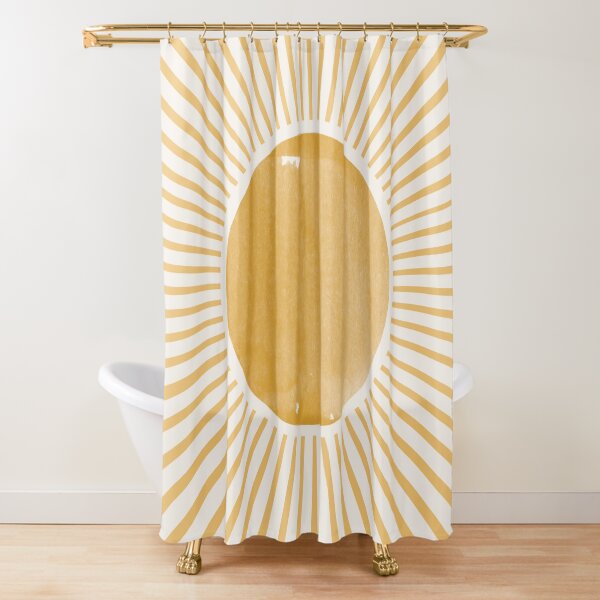 Retro Sun Mid Century Modern Shower Curtain