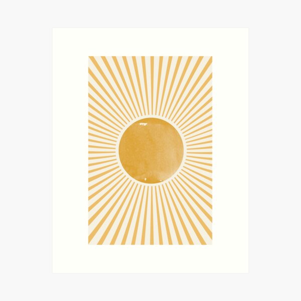 Retro Sun Mid Century Modern Art Print