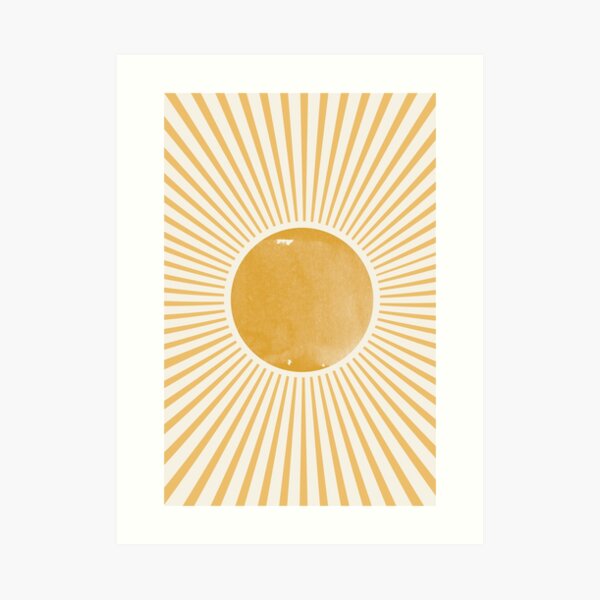 Retro Sun Mid Century Modern Art Print