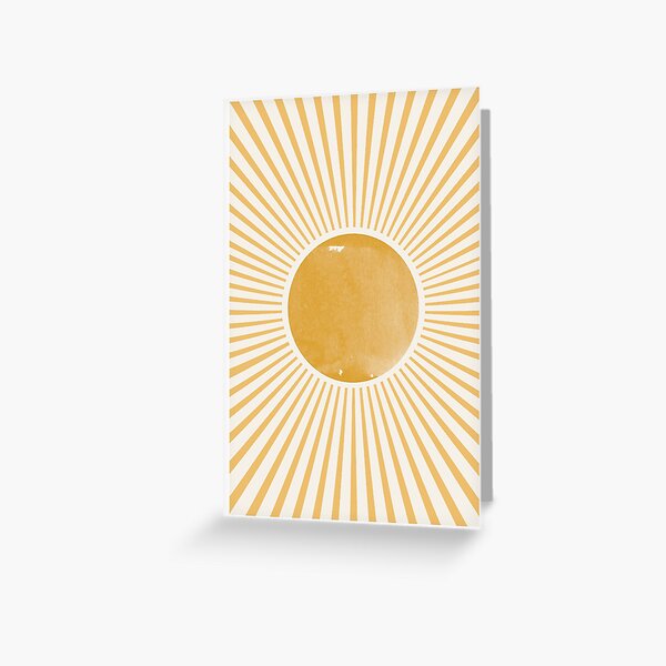 Retro Sun Mid Century Modern Greeting Card