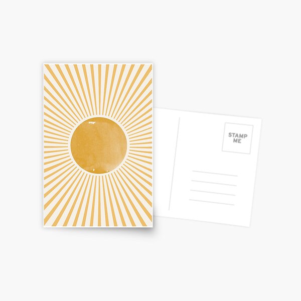 Retro Sun Mid Century Modern Postcard