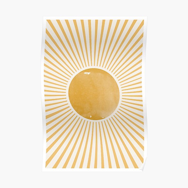 Retro Sun Mid Century Modern Poster