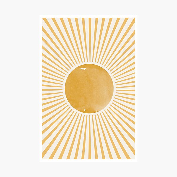 Retro Sun Mid Century Modern Photographic Print