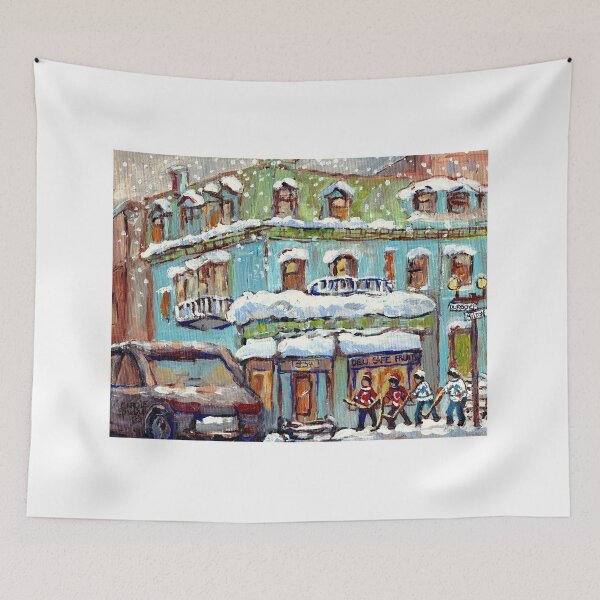 Item preview, MONTREAL WINTER SCENE GREEN SUPERETTE MILTON PARK CANADIAN ART CAROLE SPANDAU designed and sold by Carole  Spandau.