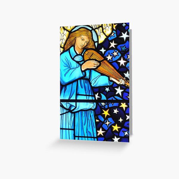 William Morris Stained Glass Greetings Card Greeting Card