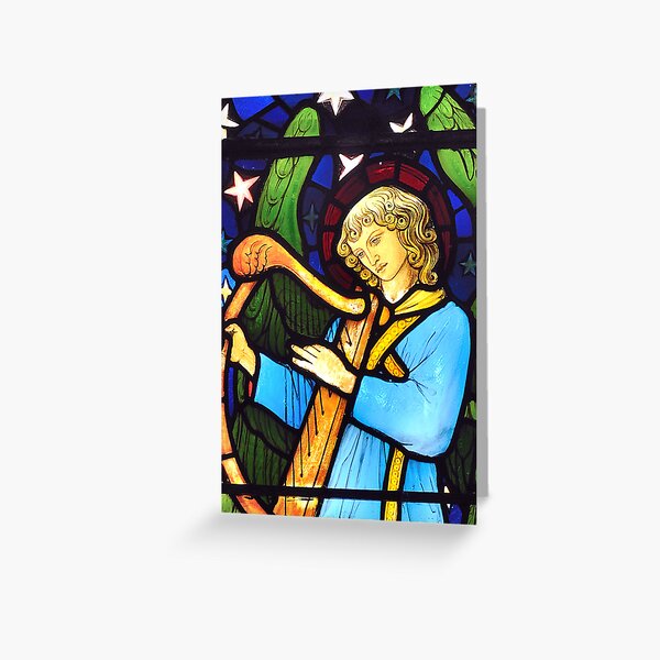William Morris Stained Glass Greetings Card Greeting Card