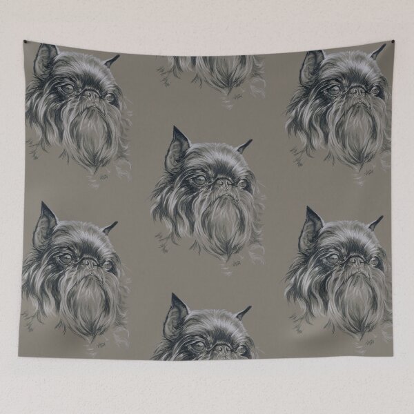 Item preview, Belgian Griffon Portrait in Charcoal designed and sold by BarbBarcikKeith.