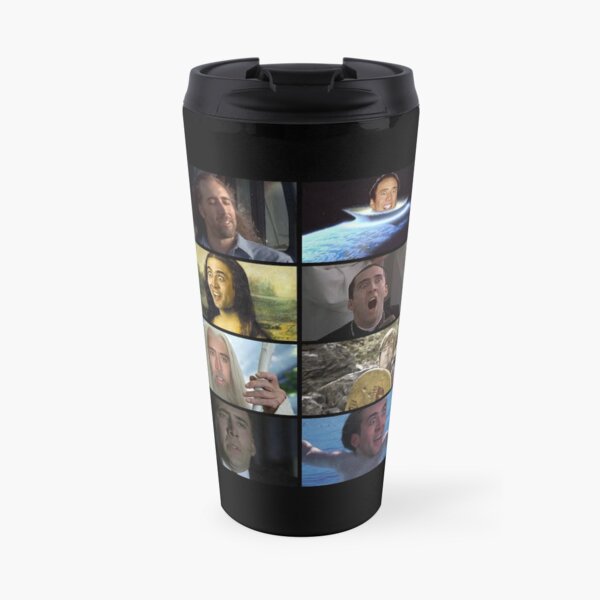Nicolas Cage Rage Memes Travel Mug