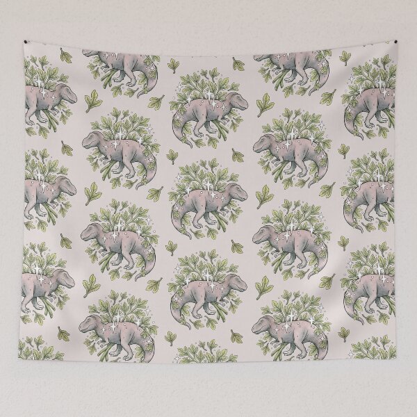 Item preview, Tyrannosaurus & Sassafras | Dinosaur Botanical Art designed and sold by OMEGAFAUNA.