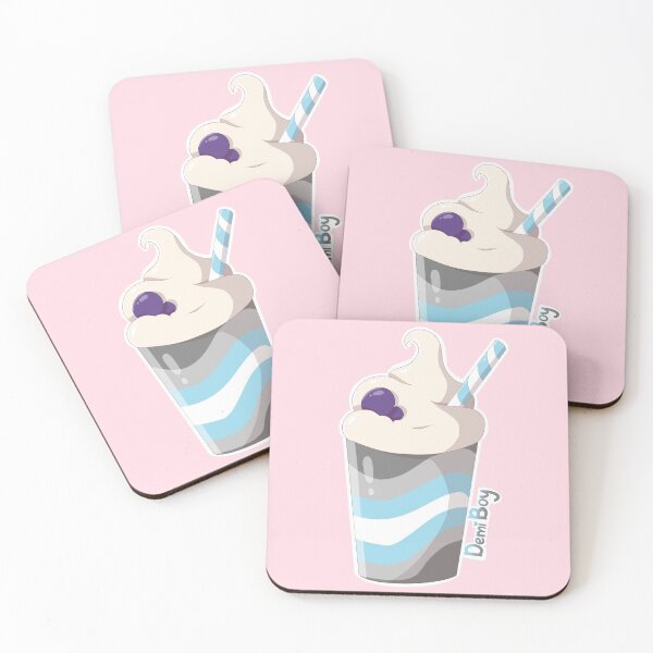 Item preview, Demiboy pride flag milkshake designed and sold by LuminousSky.