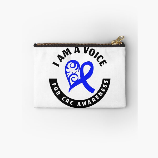 Item preview, Colon Cancer Blue Ribbon CRC Awareness Heart Support Voice design designed and sold by CreatedByHeidi.