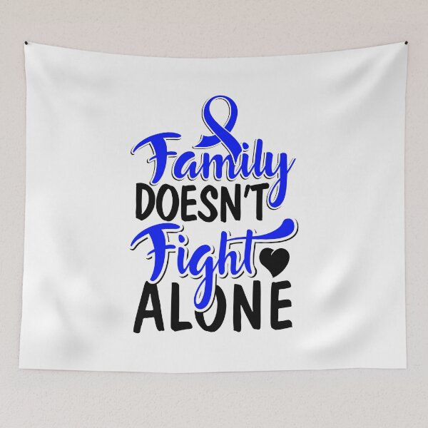 Item preview, Colon Cancer Blue Ribbon CRC Awareness Support Family Walk design designed and sold by CreatedByHeidi.