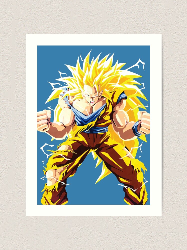 Dragon Ball Z Poster Goku SSJ 3 W/Background 12inches x 18inches Free  Shipping