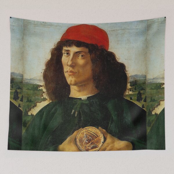 Item preview, Sandro Botticelli - Portrait of a Man with a Medal of Cosimo the Elder designed and sold by The Great  Art.