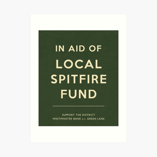 Spitfire fund Green Art Print