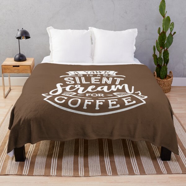 Item preview, Funny Coffee Lover A Yawn Is A Silent Scream For Coffee designed and sold by UniQueensShop.