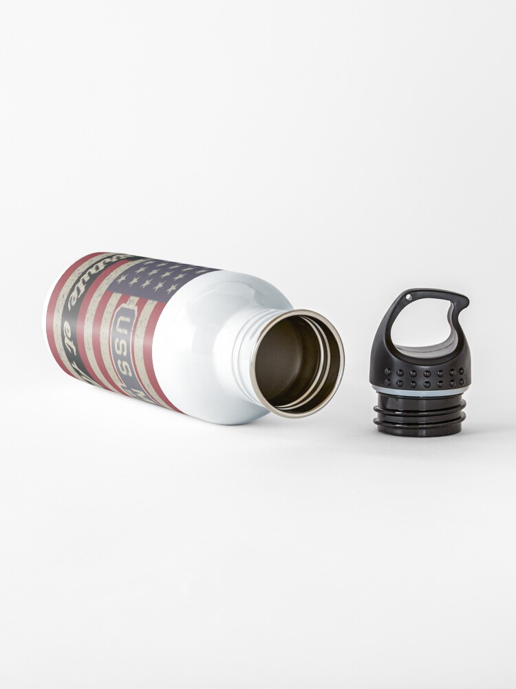 Alternate view of USS Mississippi SSN-782 Hunter Killer Attack Submarine Vintage American Flag Gift Water Bottle