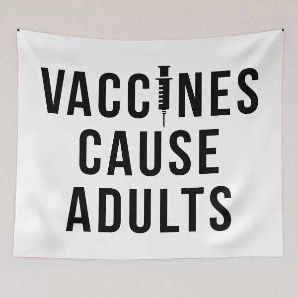 Item preview, Vaccines Cause Adults - Black Color designed and sold by IlarionAnaniev.