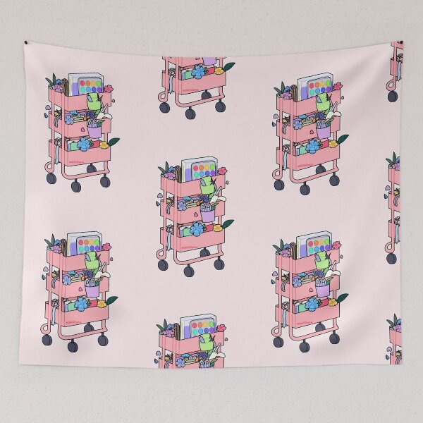 Item preview, Pink Craft Cart designed and sold by mintiiluna.