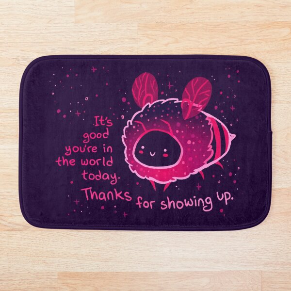 "It's Good You're in the World Today" Neon Bee Bath Mat