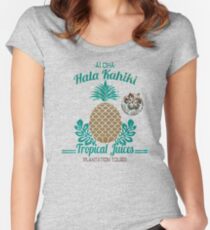 S/S 2015 - Pineapples - Hala Kahiki Juice Stand Women's Fitted Scoop T-Shirt
