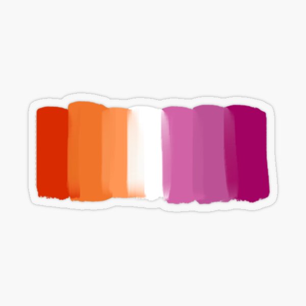 Lesbian Paint Swatch Sticker Transparent Sticker