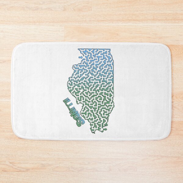 Item preview, Illinois State Outline Maze & Labyrinth T-Shirt designed and sold by gorff.