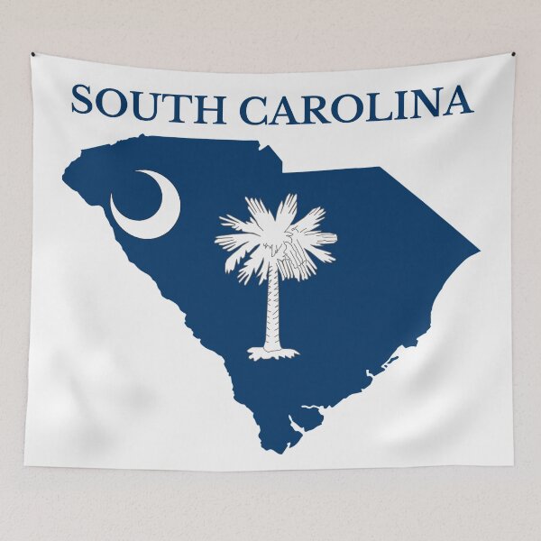 Item preview, South Carolina Flag Map designed and sold by marosharaf.