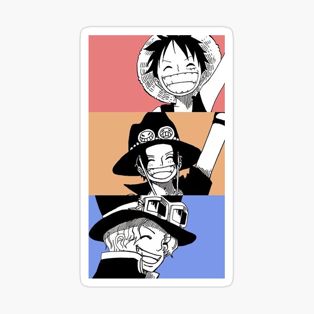 One Piece Luffy Ace And Sabo Poster By Imzouzou Redbubble