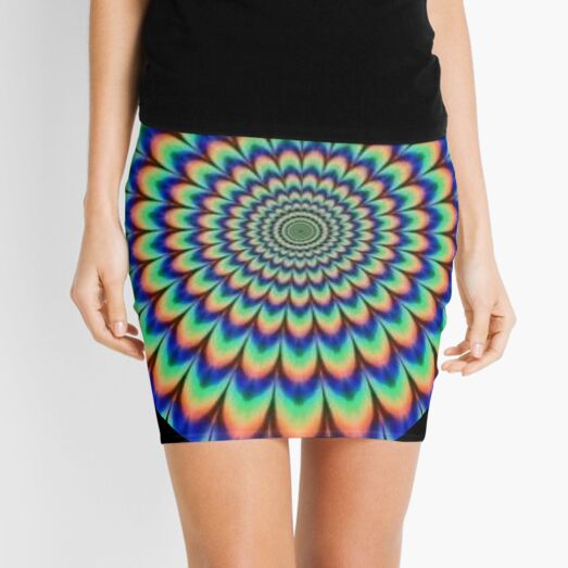 Psychedelic Art Mini Skirt
