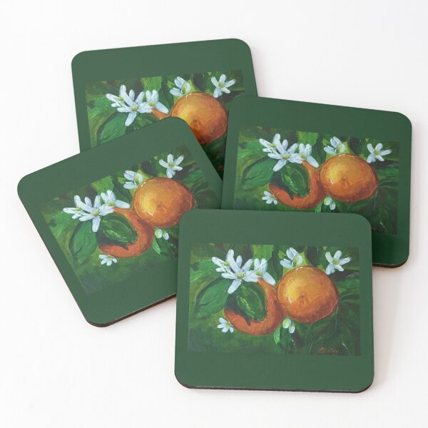 Item preview, Orange Blossoms Acrylic Painting designed and sold by chrissyturley.